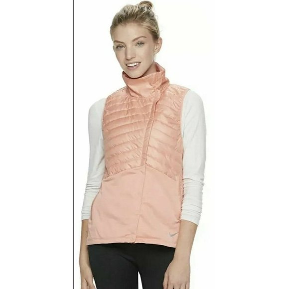 Nike Jackets & Blazers - Women's Nike Essential Padded Field Running Vest Peach Size Medium